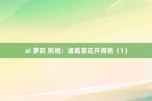 ai 萝莉 照相：诸葛菜花开得艳（1）